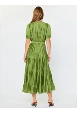 SSLV PLEATED MAXI W/ELASTIC WAIST