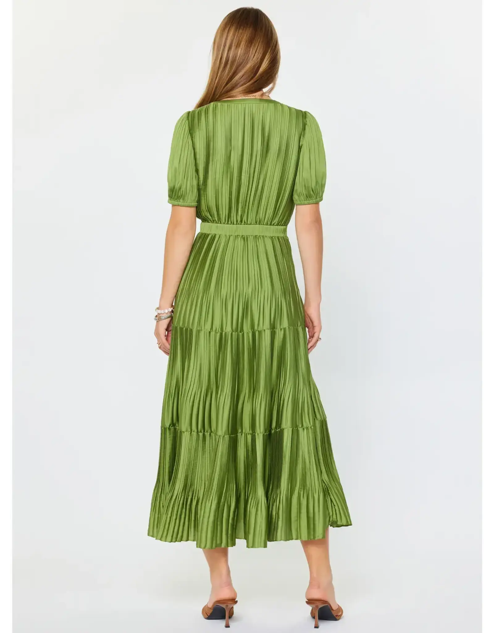 SSLV PLEATED MAXI W/ELASTIC WAIST
