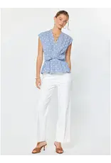 VNECK CAP SLV W/TIE DETAIL