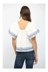 TEDDY RUFFLED SSLV FLORAL TOP