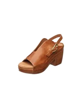 MINDY TAUPE LEATHER HEEL