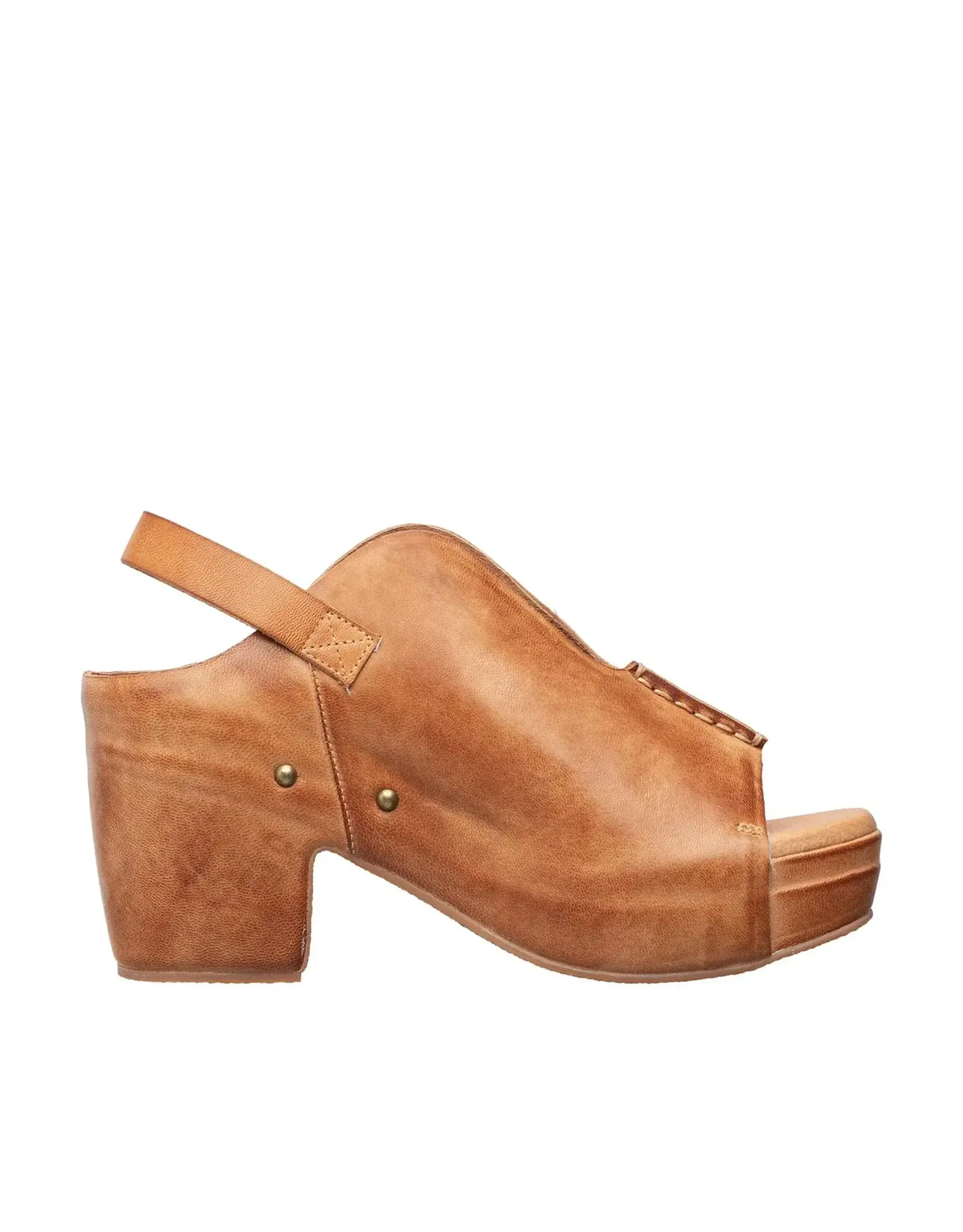 MINDY TAUPE LEATHER HEEL