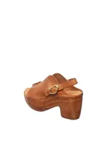 MINDY TAUPE LEATHER HEEL