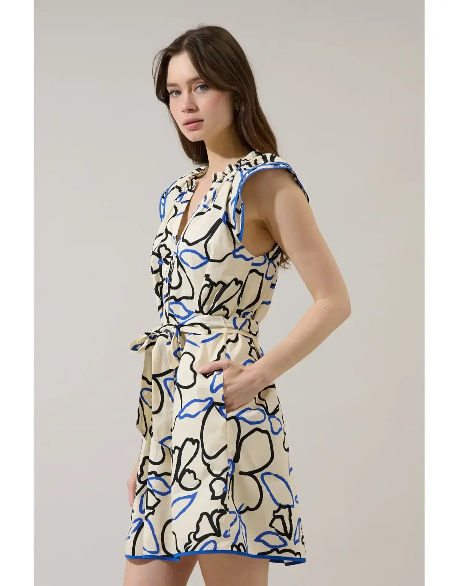 LEYLA RUFFLE MINI DRESS