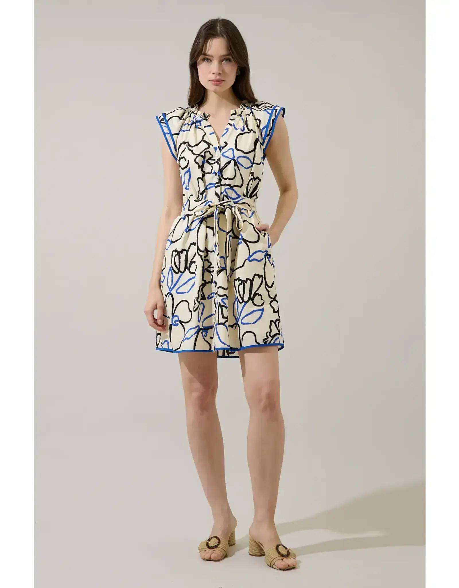 LEYLA RUFFLE MINI DRESS