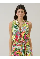 LISSA TROPICAL SLEEVELESS BLOUSE