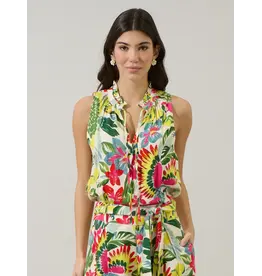 LISSA TROPICAL SLEEVELESS BLOUSE