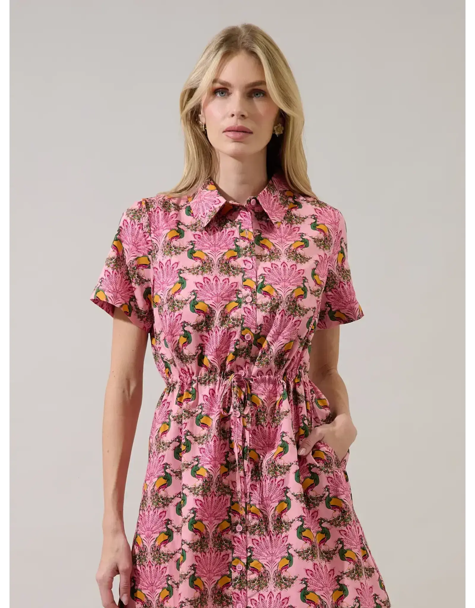 CIERRA PEACOCK MINI DRESS