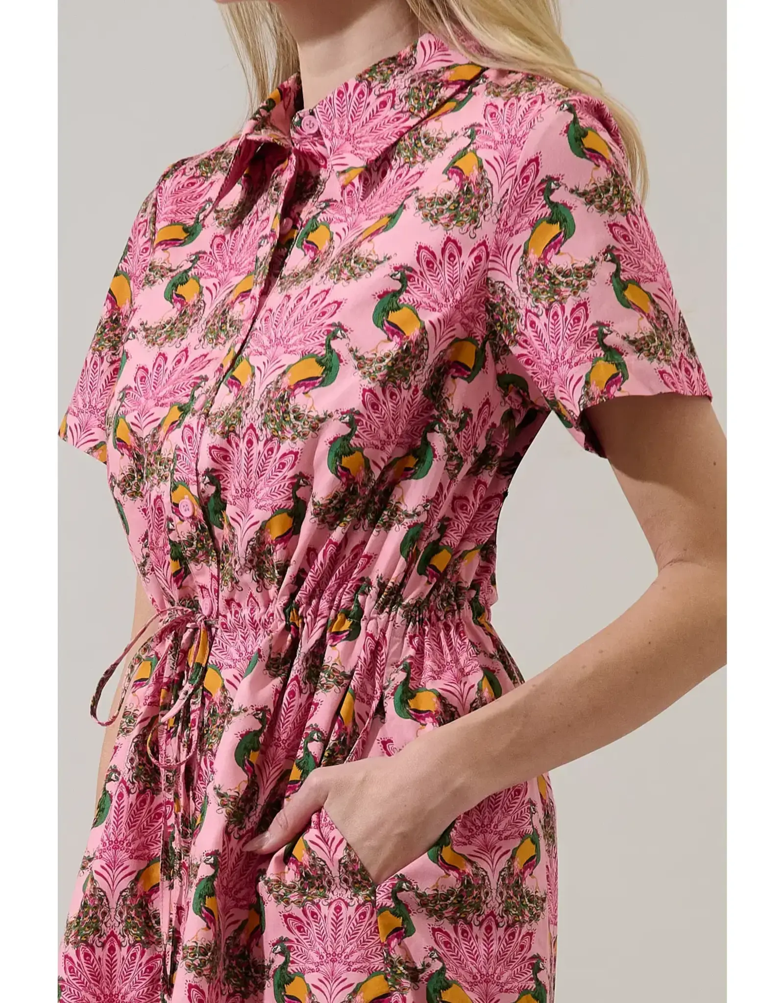 CIERRA PEACOCK MINI DRESS