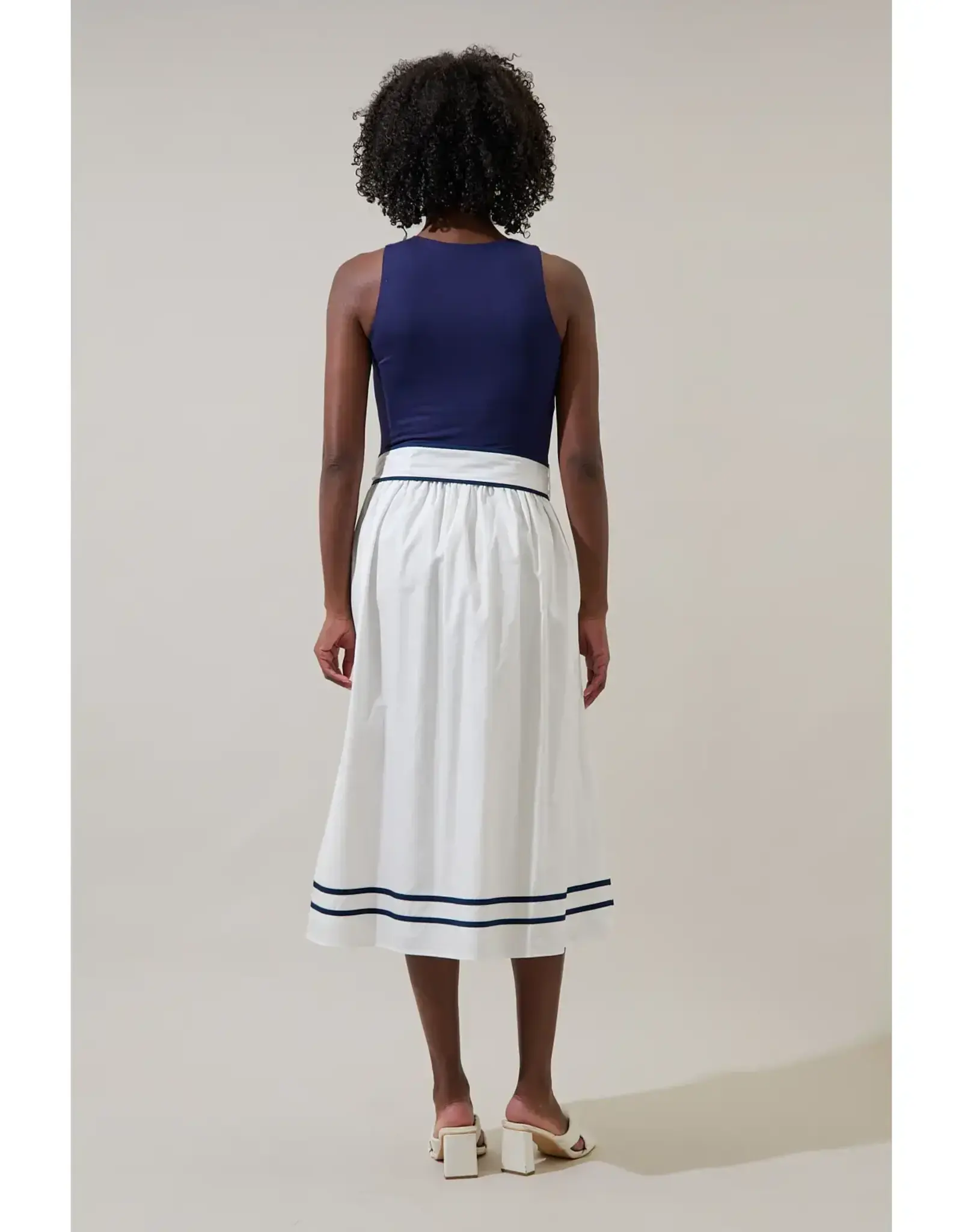 GIANA COLOR BLOCK MIDI DRESS