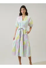 ALEXIA FLORAL TIERED MIDI DRESS