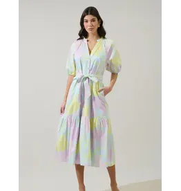 ALEXIA FLORAL TIERED MIDI DRESS