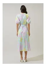 ALEXIA FLORAL TIERED MIDI DRESS