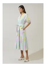 ALEXIA FLORAL TIERED MIDI DRESS