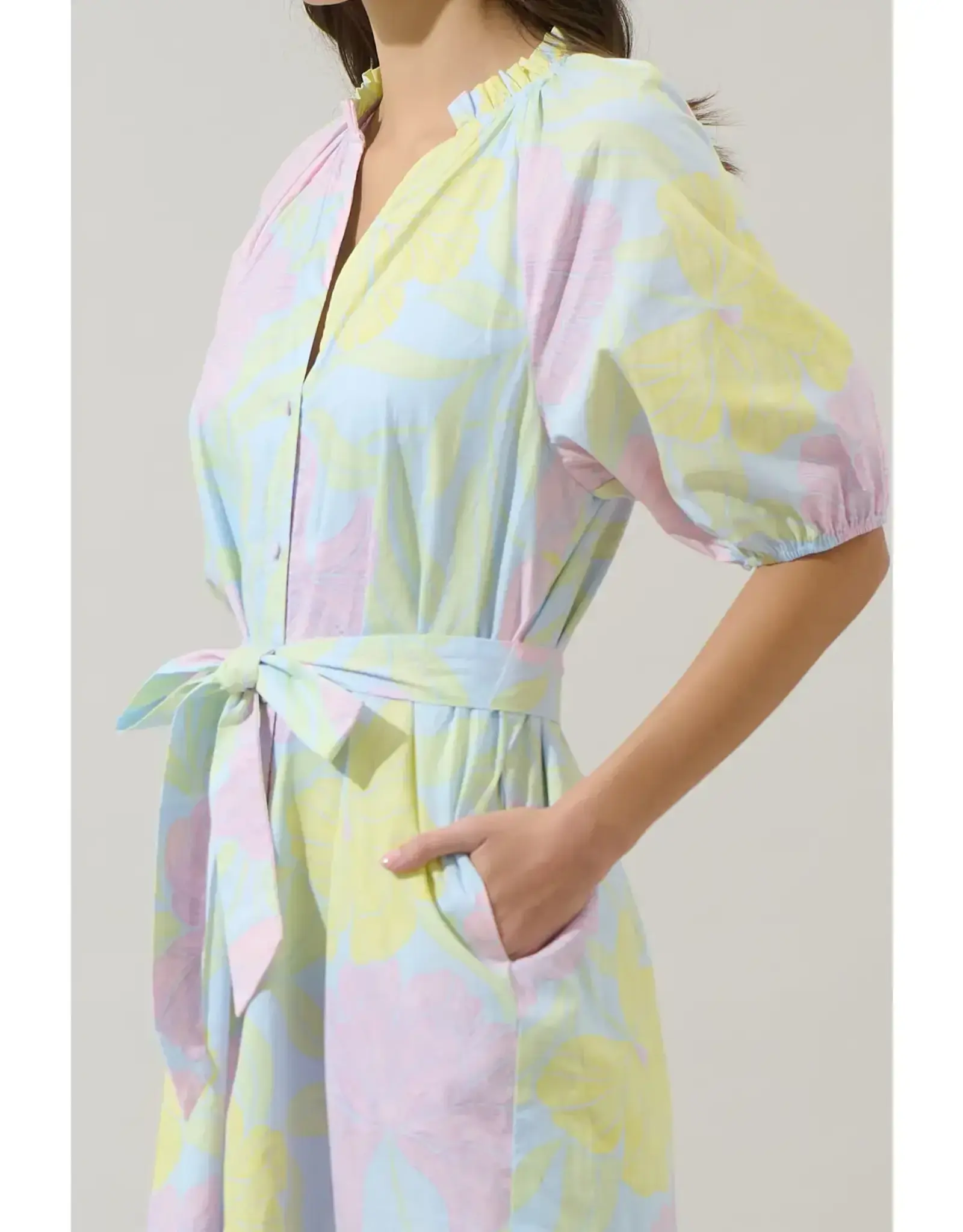 ALEXIA FLORAL TIERED MIDI DRESS