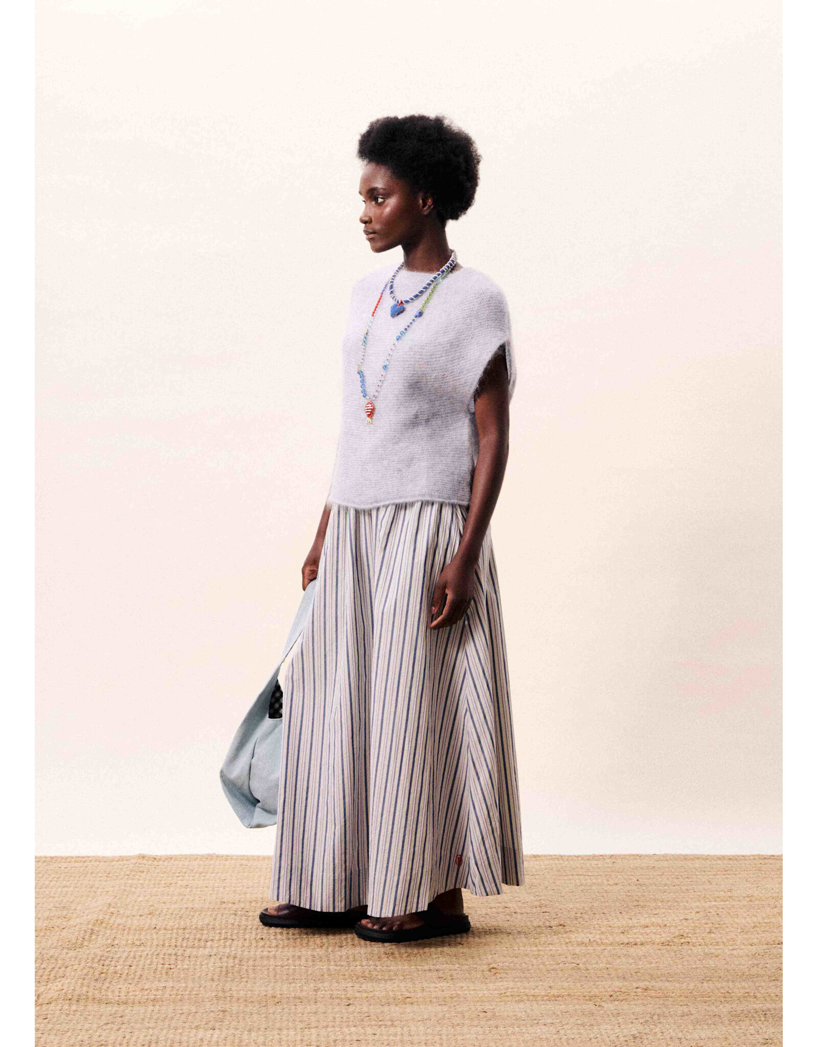 SELENA STRIPE MAXI SKIRT