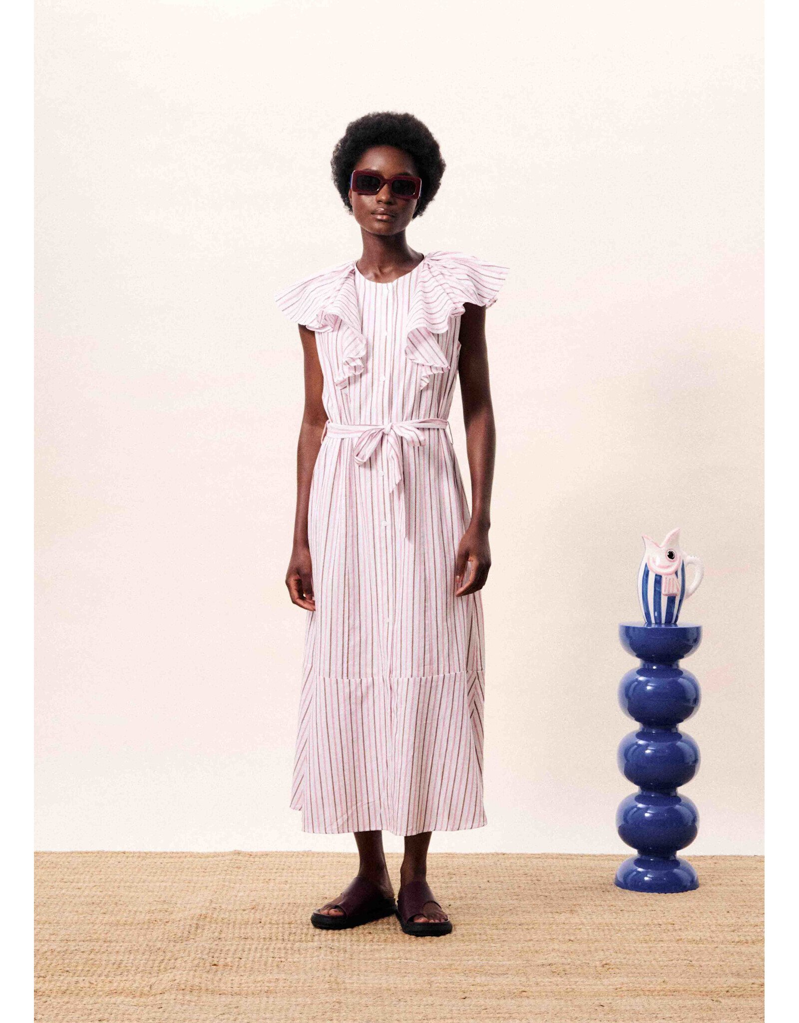 MYLEE STRIPE MIDI DRESS