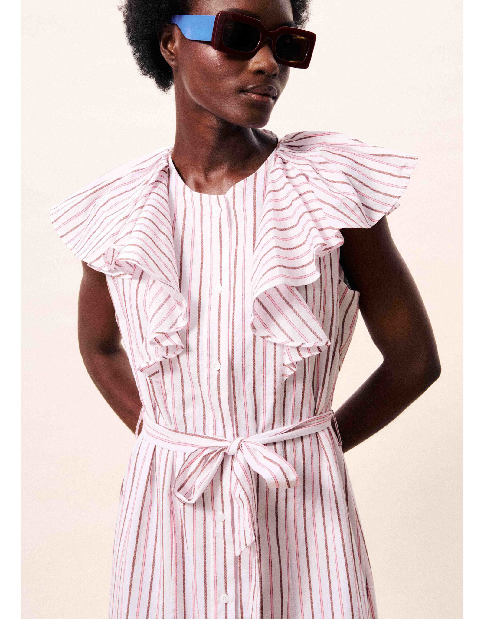 MYLEE STRIPE MIDI DRESS