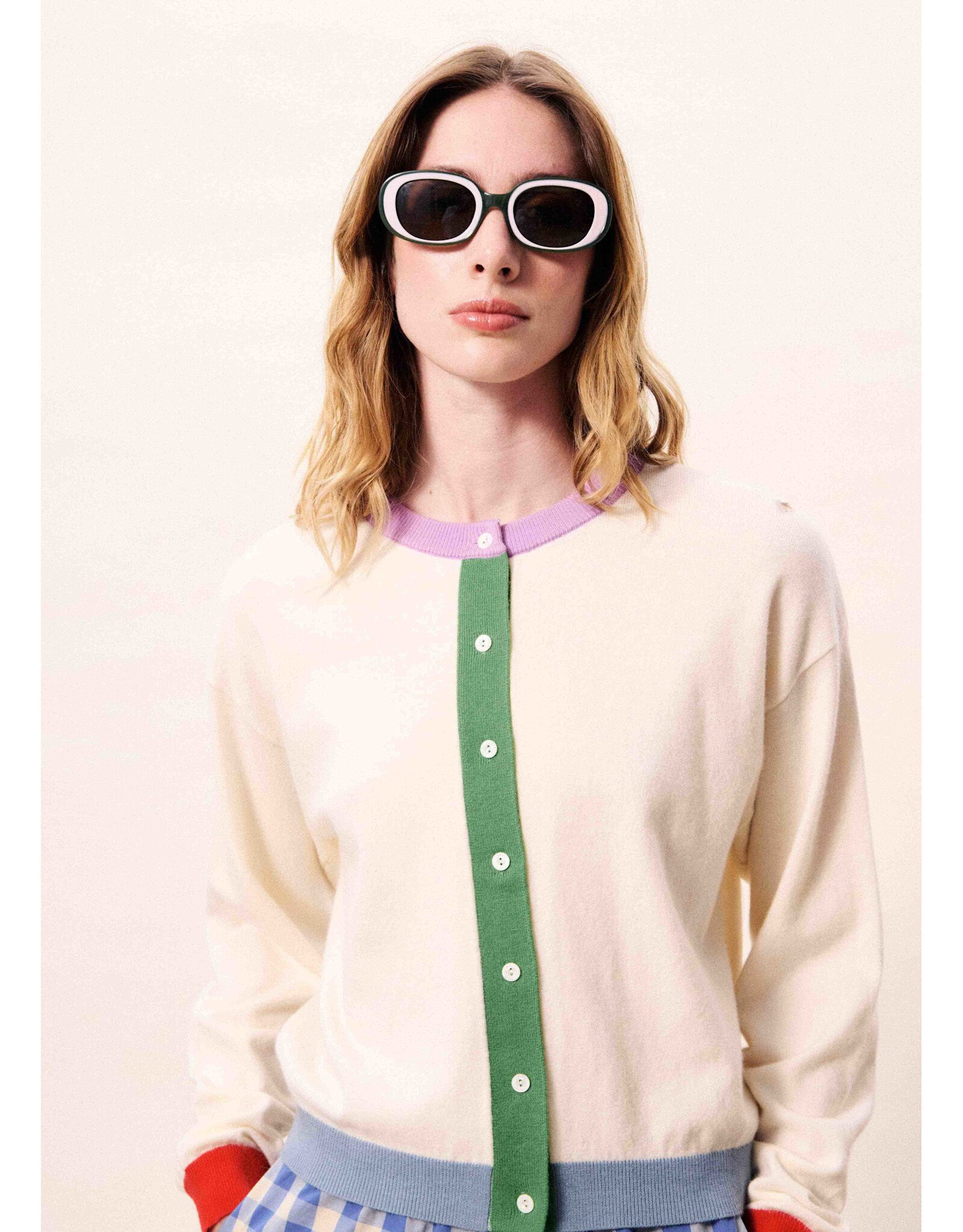 ANSLEY COLOR TRIM CARDIGAN