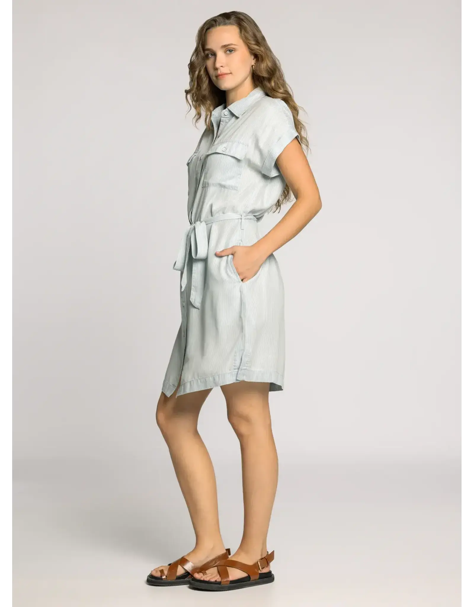 OAKLEE STRIPE SHIRT DRESS