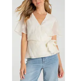 LIVERPOOL SSLV WRAP BLOUSE