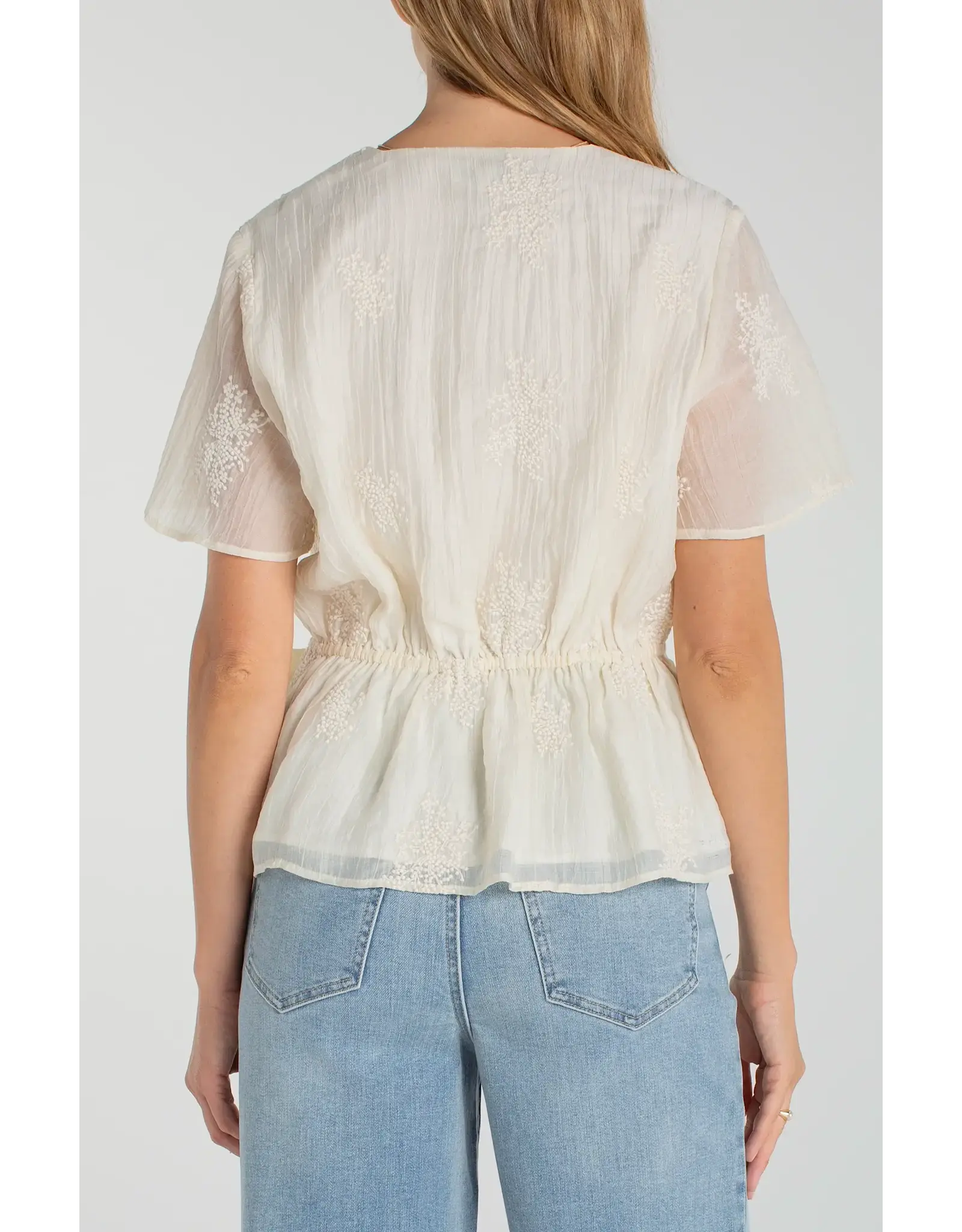 LIVERPOOL SSLV WRAP BLOUSE