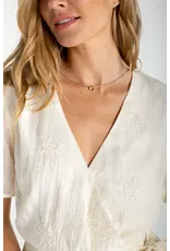 LIVERPOOL SSLV WRAP BLOUSE