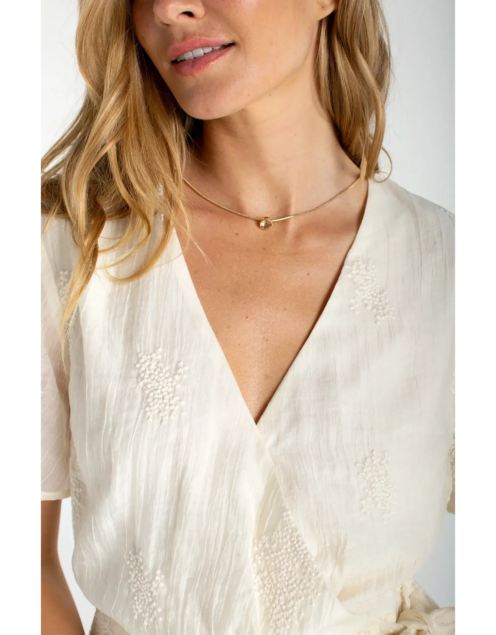 LIVERPOOL SSLV WRAP BLOUSE