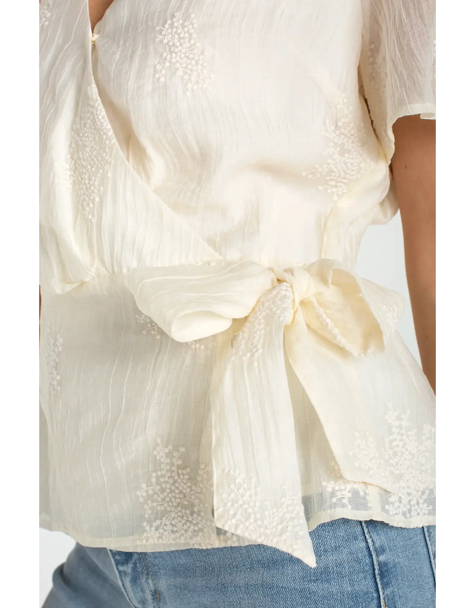 LIVERPOOL SSLV WRAP BLOUSE