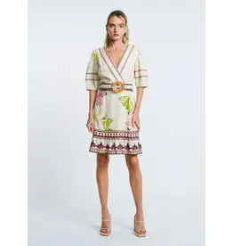 FLORAL PRINTED BELTED MINI