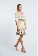 FLORAL PRINTED BELTED MINI