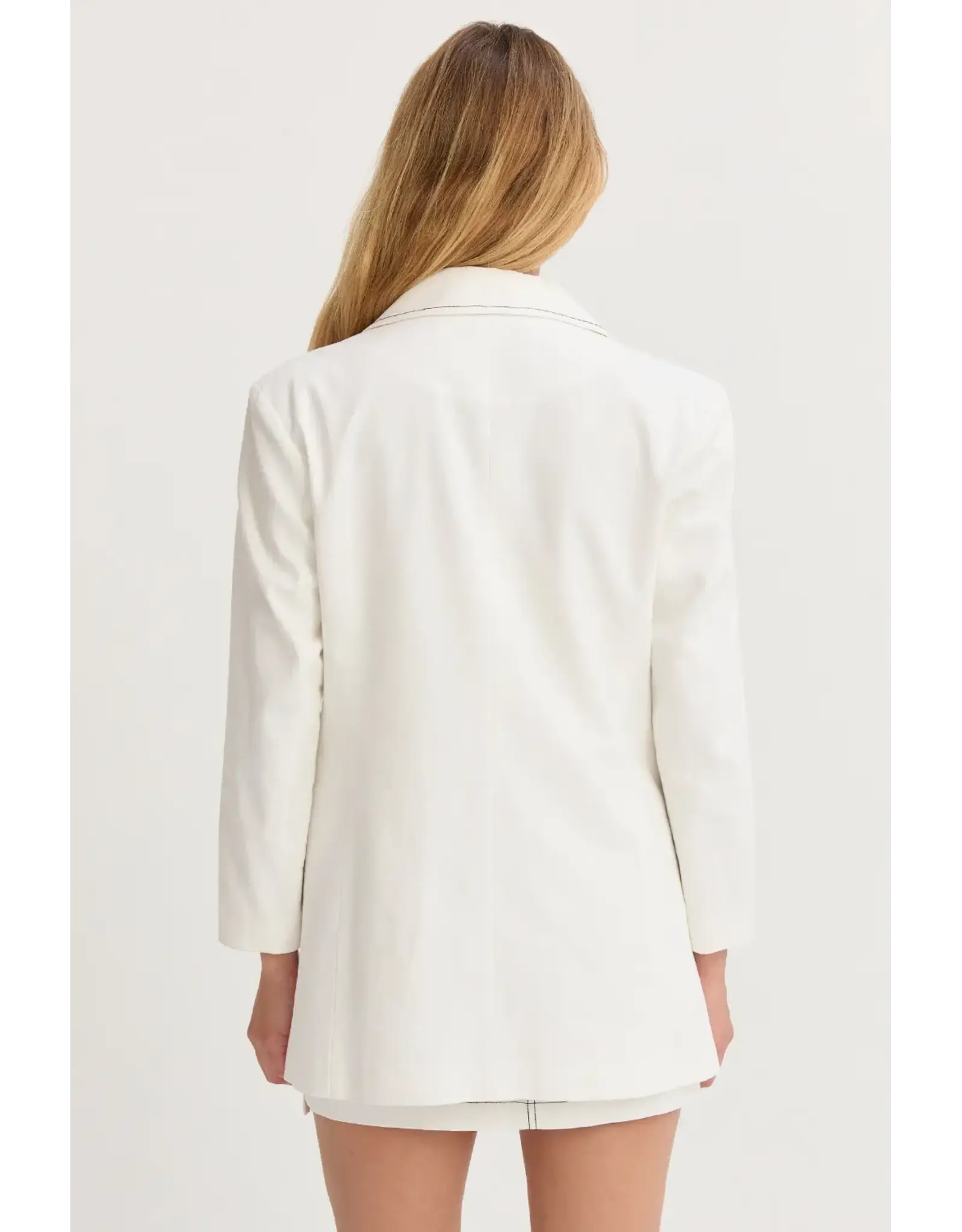 RENATA CONTRAST STITCH BLAZER