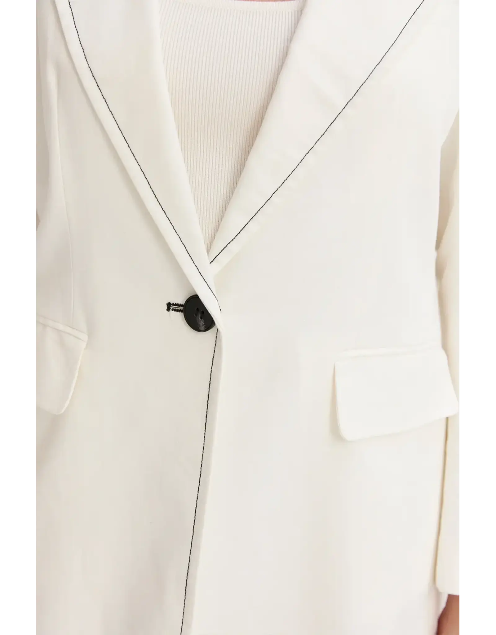 RENATA CONTRAST STITCH BLAZER