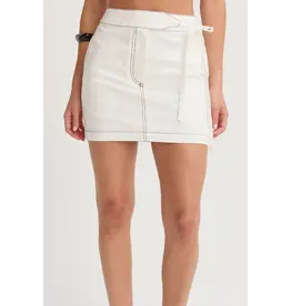 GENA CONTRAST STITCH SKIRT