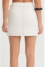 GENA CONTRAST STITCH SKIRT