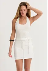 GENA CONTRAST STITCH SKIRT