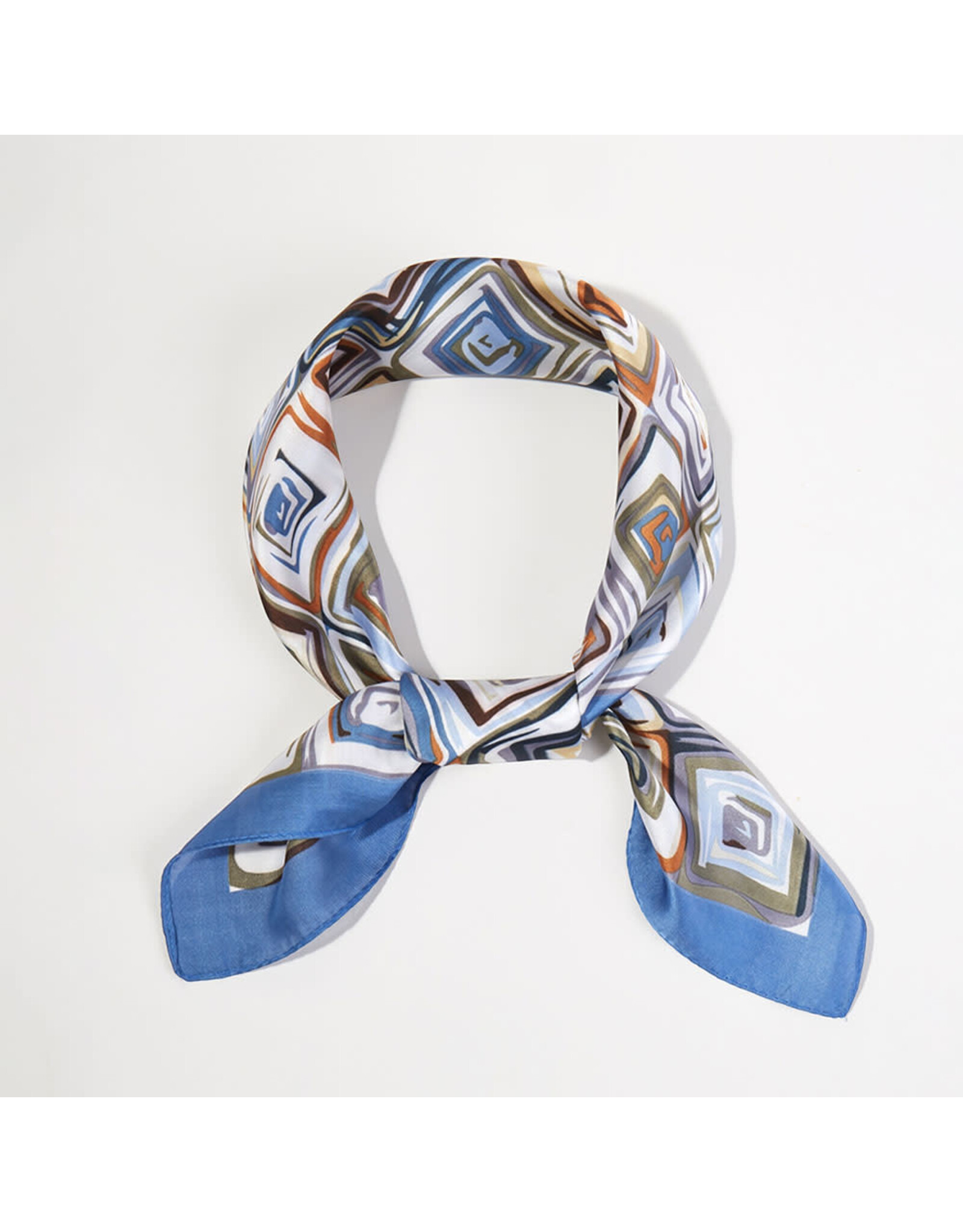 SENSIBLING GEOMETRIC SILKY BANDANA SCARF