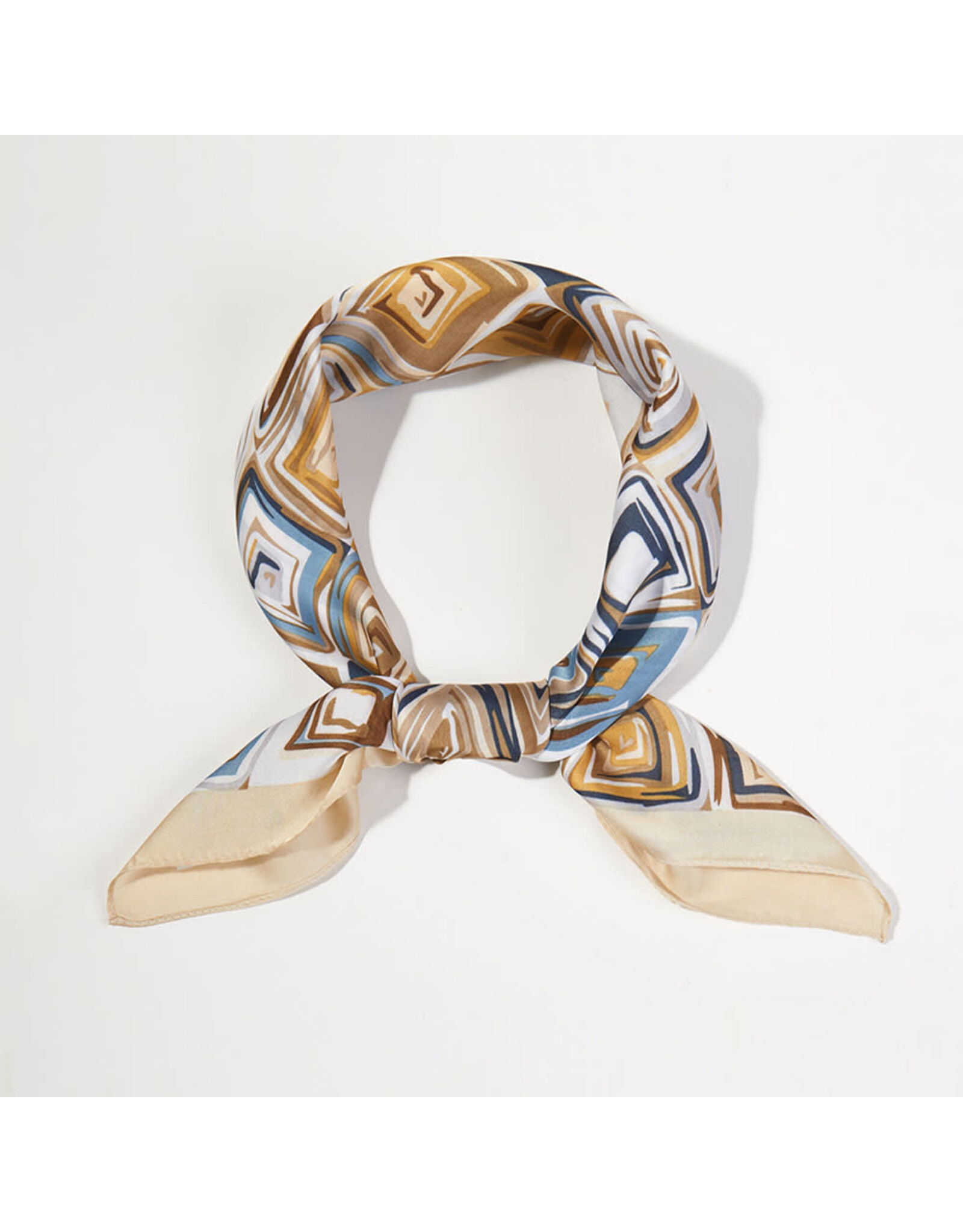 SENSIBLING GEOMETRIC SILKY BANDANA SCARF