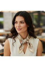 SENSIBLING GEOMETRIC SILKY BANDANA SCARF