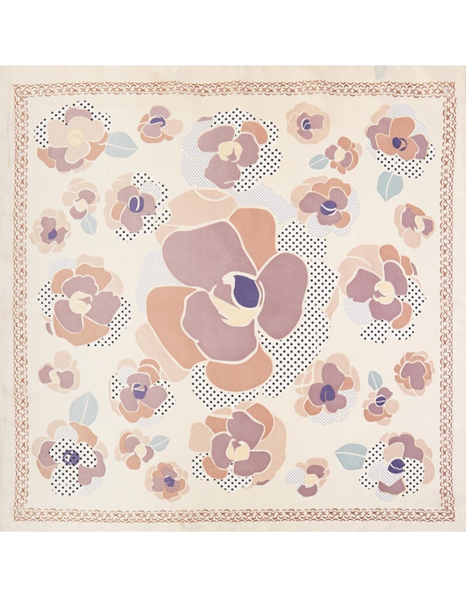 SENSIBLING FLOWER PRINT SILKY BANDANA SCARF