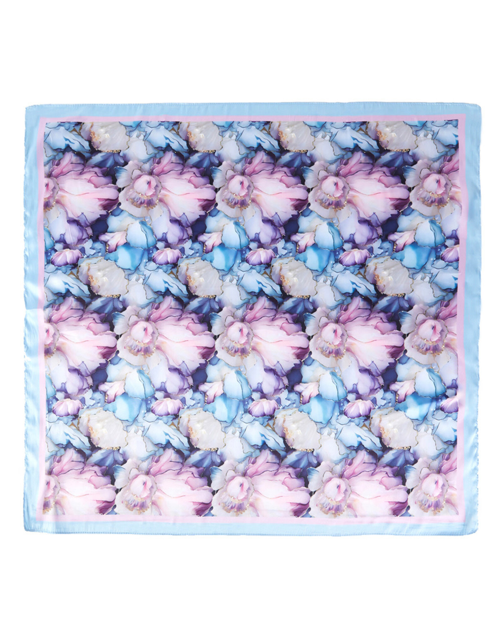 SENSIBLING WATERCOLOR PEONY SILKY SCARF