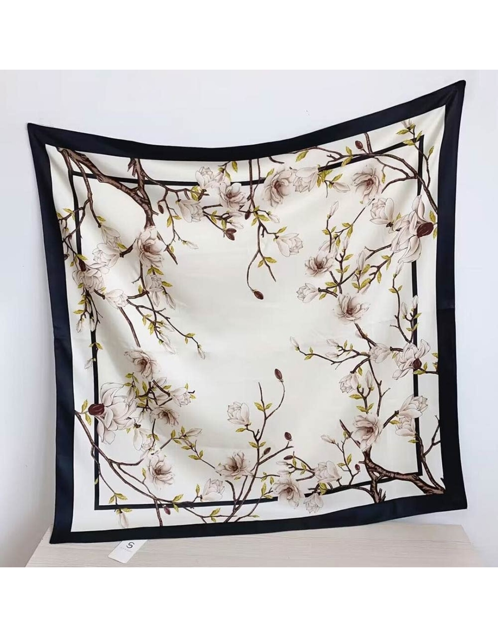 SENSIBLING SILKY MAGNOLIA PRINT SCARF