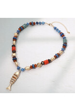 SENSIBLING FISH ACCENT PEBBLE NECKLACE