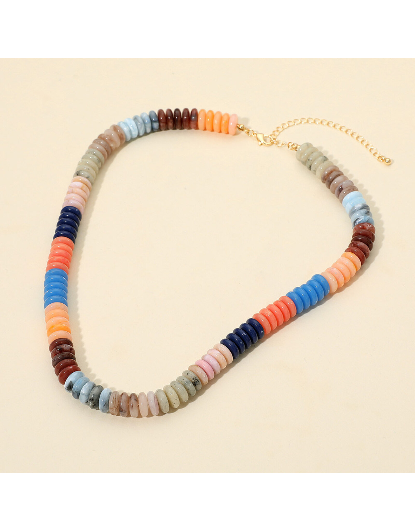 SENSIBLING RESIN DISC BEADED NECKLACE