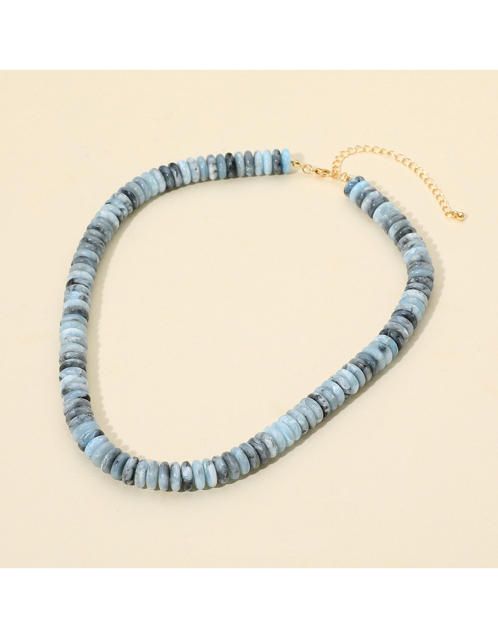 SENSIBLING RESIN DISC BEADED NECKLACE