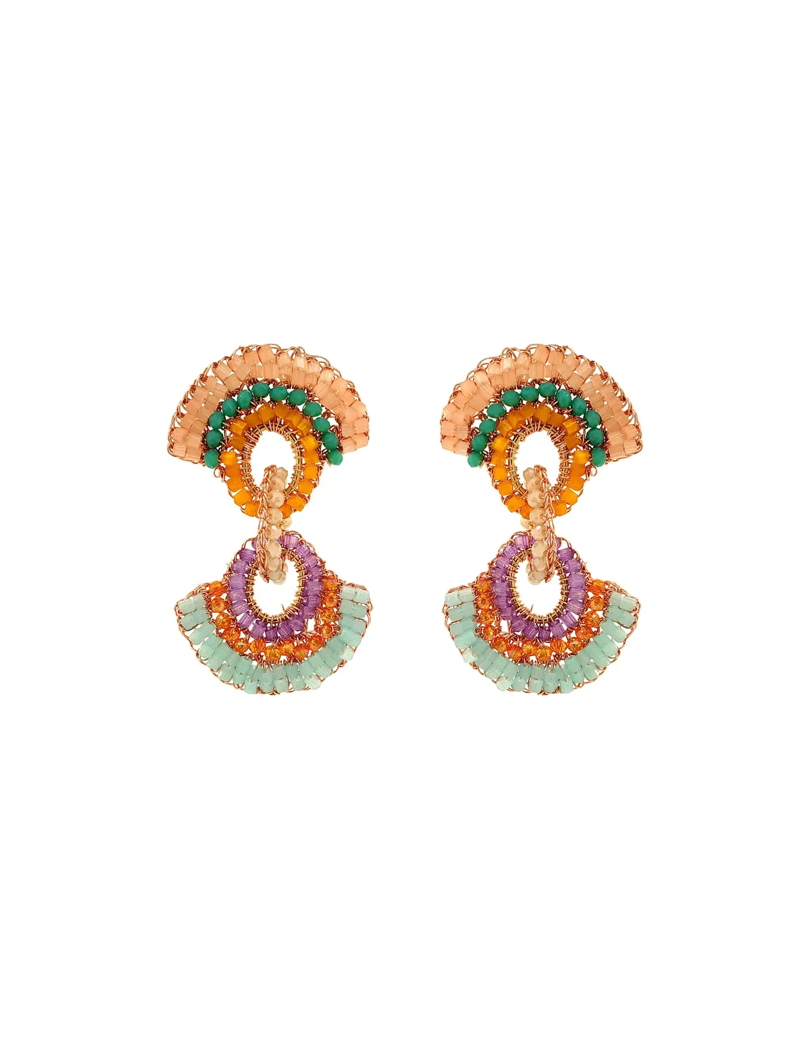 LAVISH HANNAH EARRING PINK ORANGE