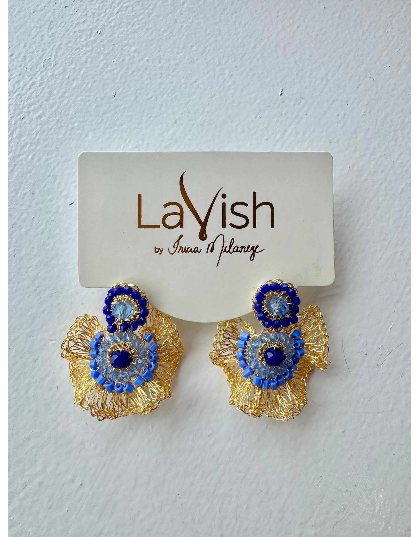 LAVISH LIA MINI EARRING BLUE