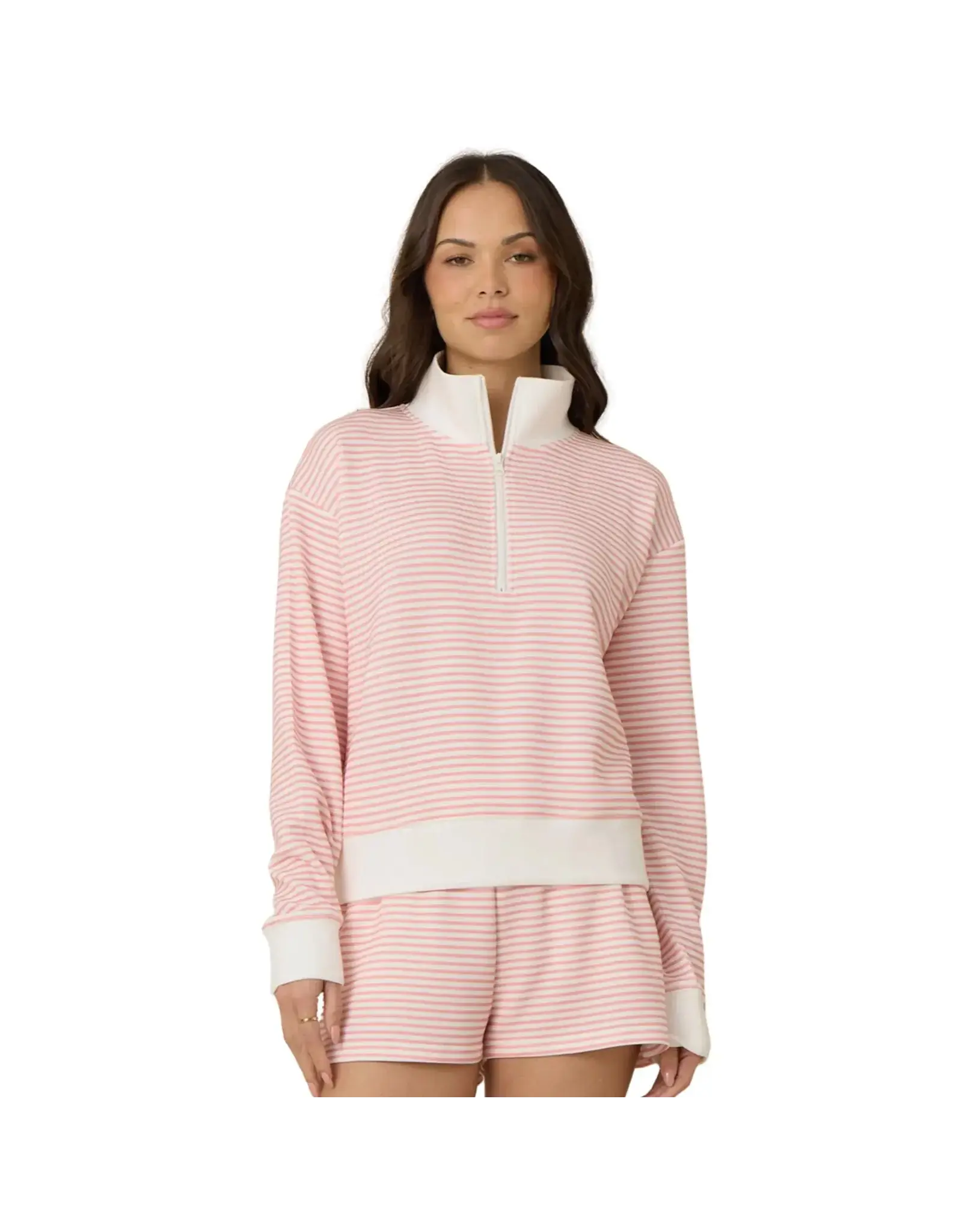 STRIPED CLOUD FLEECE SHORT SET