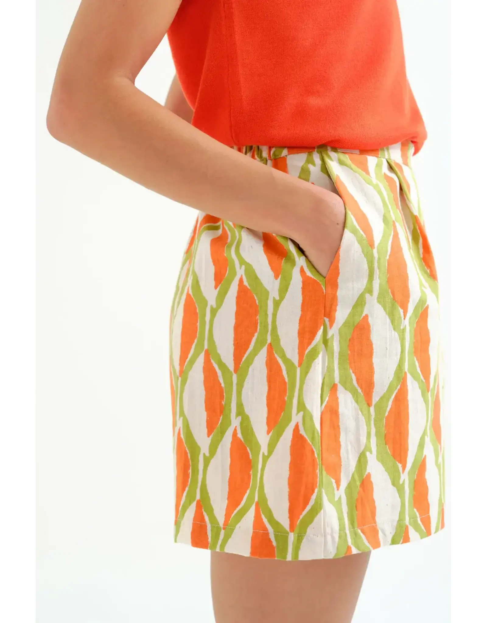 GEOMETRIC PRINT SHORTS