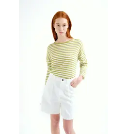 LSLV KNIT STRIPED TOP